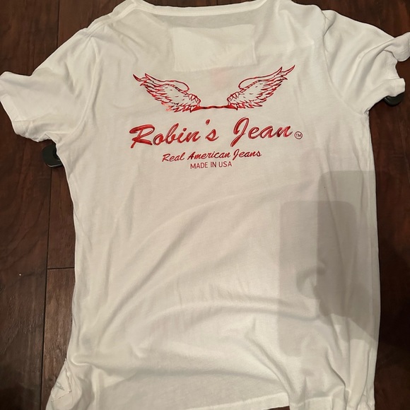 Robin's Jean Other - Robin’s jean shirt size 3xl all‎ white with red wings